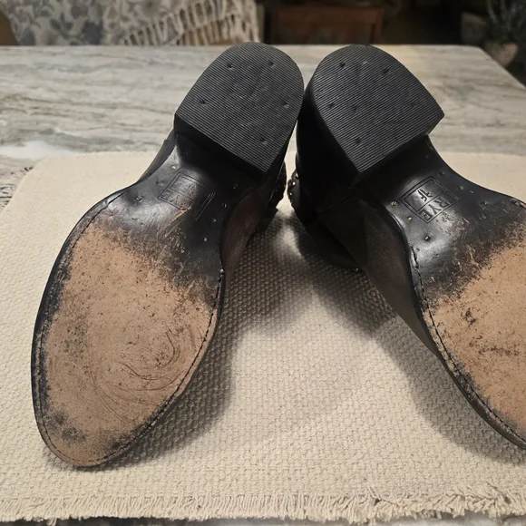 FRYE AND CO. Studded Dark Brown Ankle Boots - Picture 4 of 6
